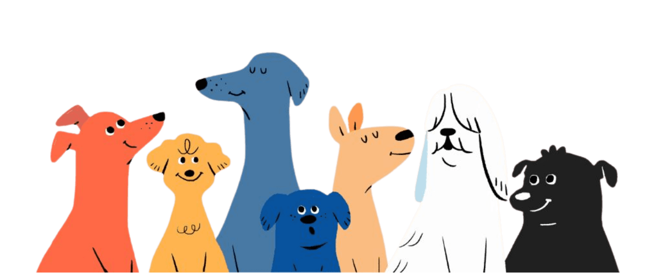 Variedad de perros de distintas razas y tamaños